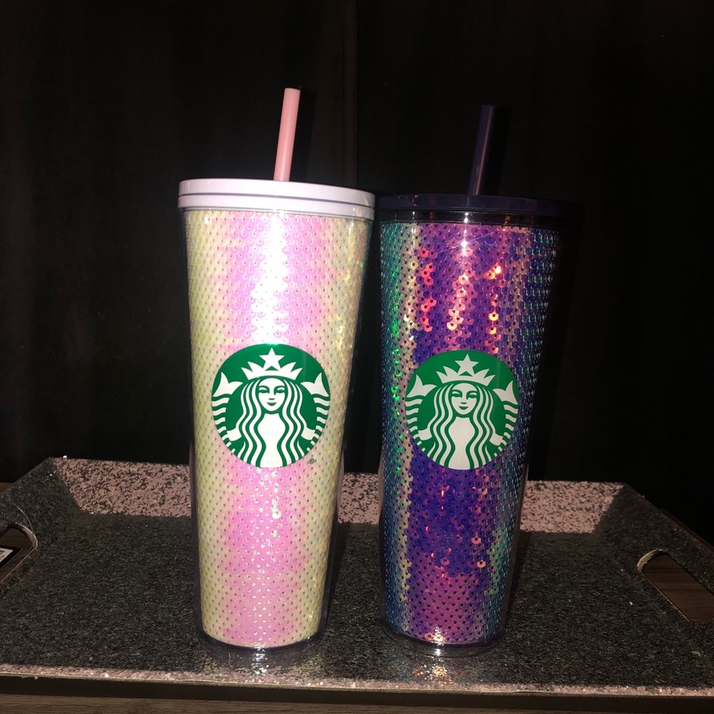 Starbucks sequins tumblers set of 2